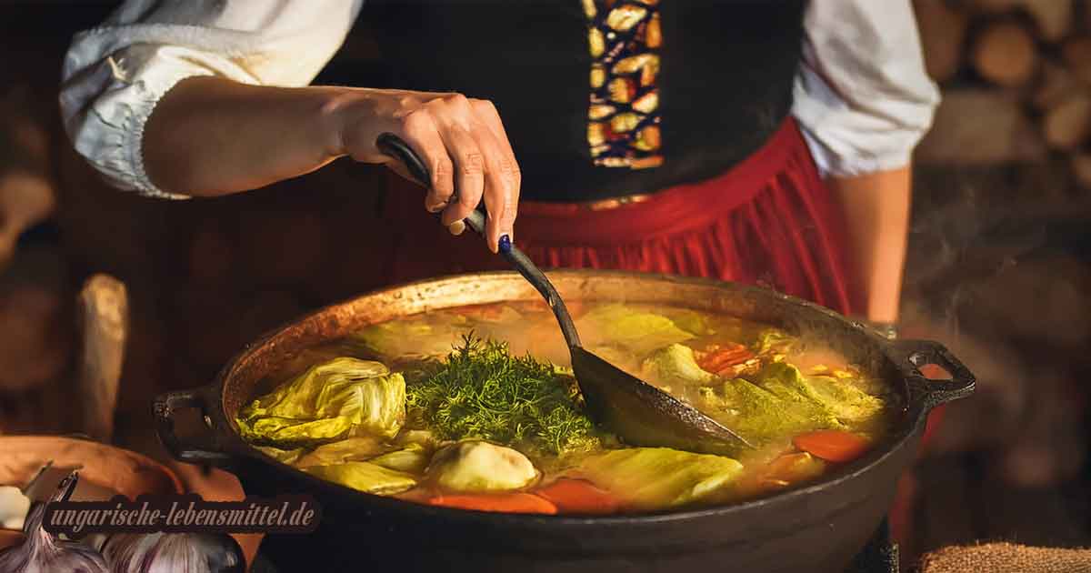 Ungarische Lebensmittel. Rezepte und Spezialitäten aus Ungarn sind ein Fest für alle Sinne. Ob würziges Gulasch, knuspriger Lángos oder süße Somlói Galuska – hier entdecken Sie die authentische Küche Ungarns. Original zubereitet mit regionalen Zutaten, bringen diese Gerichte den Geschmack Ungarns direkt auf Ihren Teller. Lernen Sie typische Lebensmittel kennen und erleben Sie kulinarische Traditionen, wie sie in Ungarn gelebt werden.